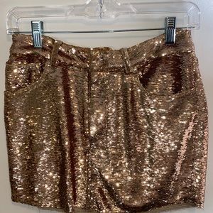 IRO Rose Gold Sequin Skirt